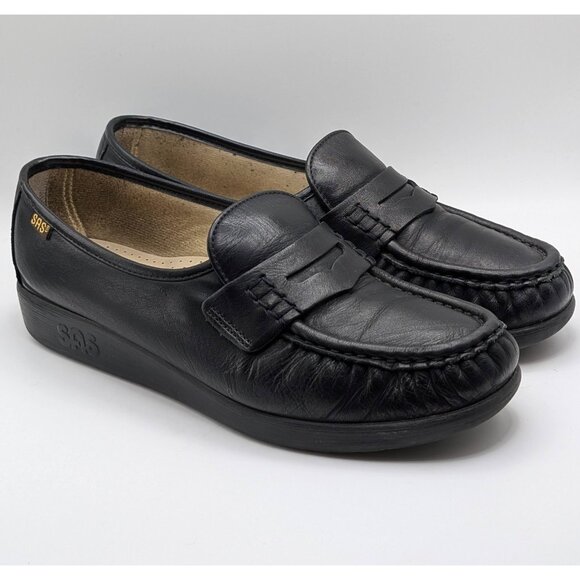 SAS Tripad Comfort Shoes Womens 8.5 M Penny Loafers Black Slip On Casual Comfort - Picture 1 of 8